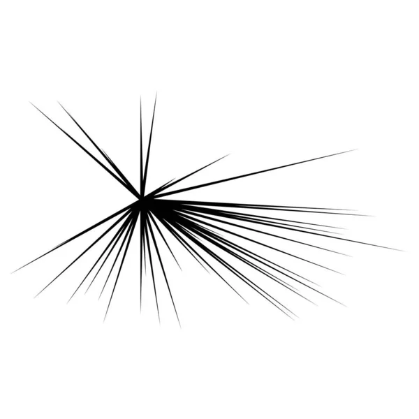 Random Rays Beams Radial Lines Radiating Streaks Strips — Stock vektor