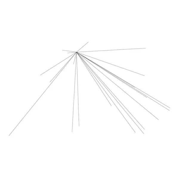 Random Rays Beams Radial Lines Radiating Streaks Strips — Image vectorielle