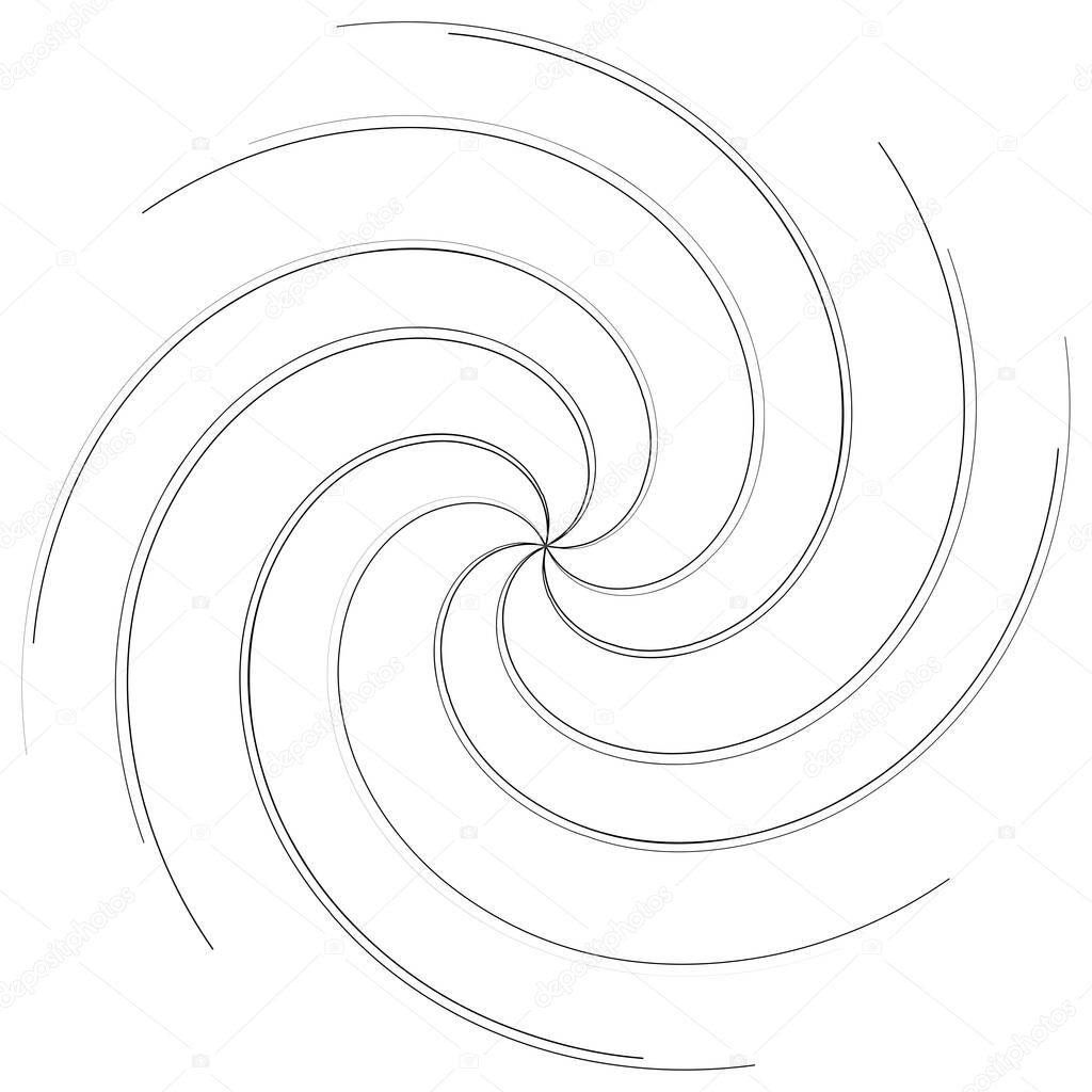 Spiral, swirl, twirl shape design element