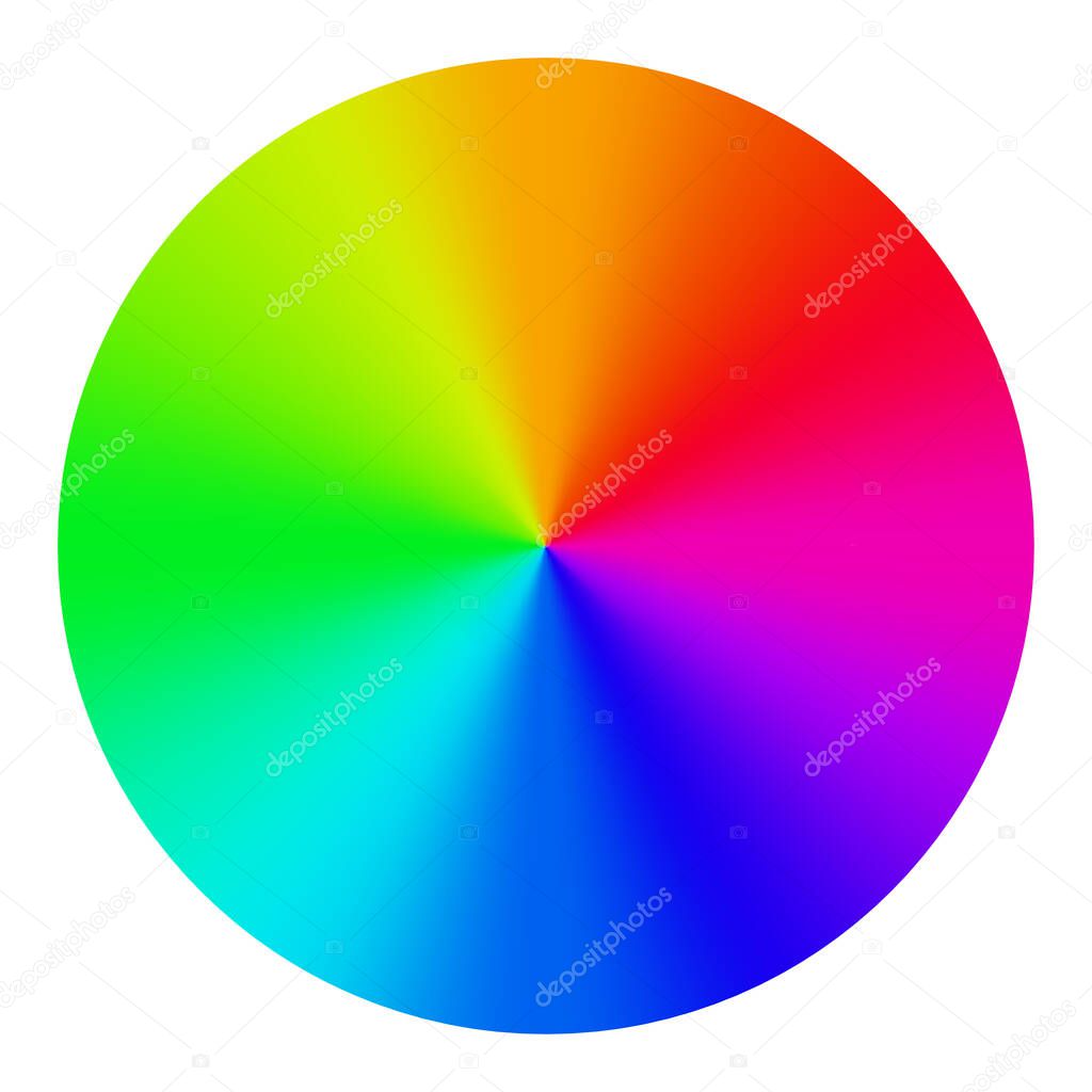 Rainbow color RGB palette. Bright color scheme for coloring. Stock vector illustration, clip-art graphics