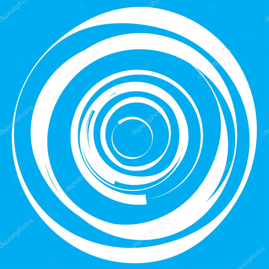 Circular, radial motif. Abstract mandala icon