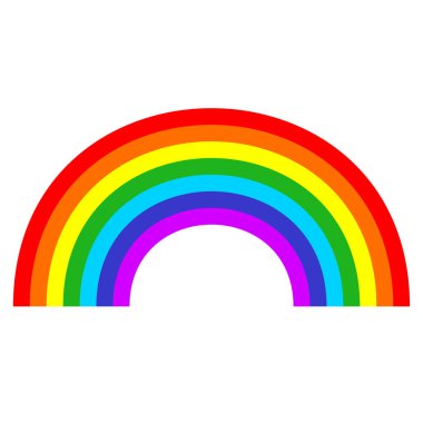 Gökkuşağı grafik ögesi, şekil vektör illüstrasyonu