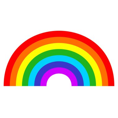 Gökkuşağı grafik ögesi, şekil vektör illüstrasyonu