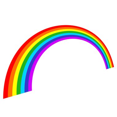 Gökkuşağı grafik ögesi, şekil vektör illüstrasyonu