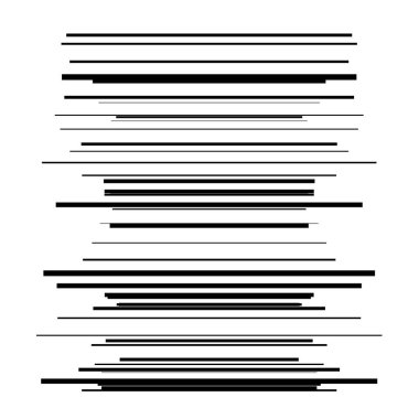 Rastgele çizgiler, çizgiler, çizgiler. Şeritler, farklı yoğunlukta şeritler. Temel soyut geometrik vektör çizimi