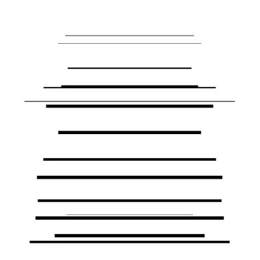 Rastgele çizgiler, çizgiler, çizgiler. Şeritler, farklı yoğunlukta şeritler. Temel soyut geometrik vektör çizimi