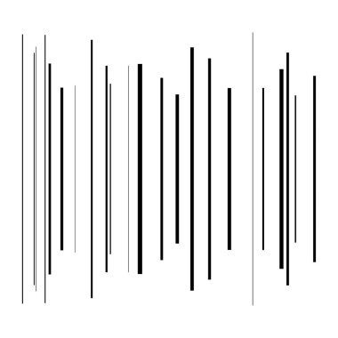 Rastgele çizgiler, çizgiler, çizgiler. Şeritler, farklı yoğunlukta şeritler. Temel soyut geometrik vektör çizimi
