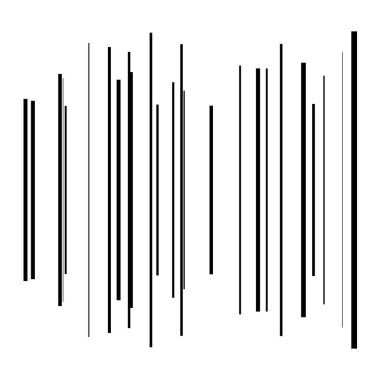 Rastgele çizgiler, çizgiler, çizgiler. Şeritler, farklı yoğunlukta şeritler. Temel soyut geometrik vektör çizimi