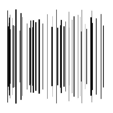 Rastgele çizgiler, çizgiler, çizgiler. Şeritler, farklı yoğunlukta şeritler. Temel soyut geometrik vektör çizimi