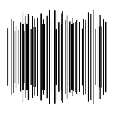 Rastgele çizgiler, çizgiler, çizgiler. Şeritler, farklı yoğunlukta şeritler. Temel soyut geometrik vektör çizimi