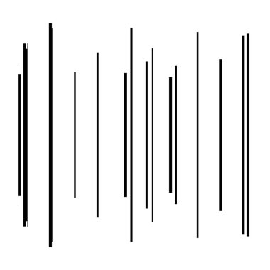 Rastgele çizgiler, çizgiler, çizgiler. Şeritler, farklı yoğunlukta şeritler. Temel soyut geometrik vektör çizimi