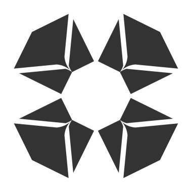 Basit motif, mandala şekli. Dairesel, yuvarlak daire simgesi, sembol