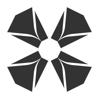 Basit motif, mandala şekli. Dairesel, yuvarlak daire simgesi, sembol