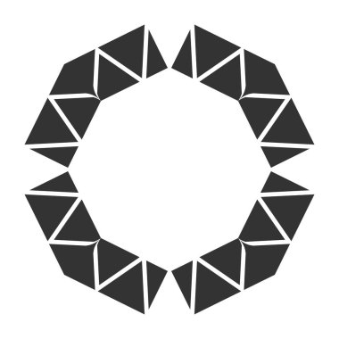 Basit motif, mandala şekli. Dairesel, yuvarlak daire simgesi, sembol