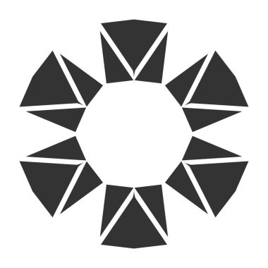 Basit motif, mandala şekli. Dairesel, yuvarlak daire simgesi, sembol