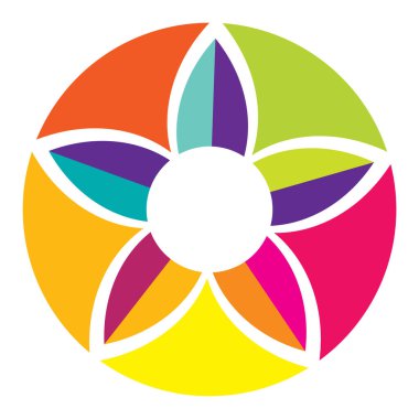 Basit motif, mandala şekli. Dairesel, yuvarlak daire simgesi, sembol