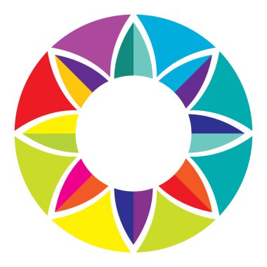 Basit motif, mandala şekli. Dairesel, yuvarlak daire simgesi, sembol