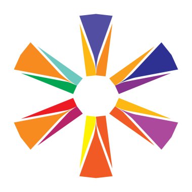 Basit motif, mandala şekli. Dairesel, yuvarlak daire simgesi, sembol