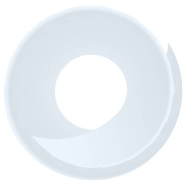 Parçalı spiral, kıvrımlı parlak ve parlak daire, dairesel şekil element vektör çizimi