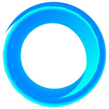 Parçalı spiral, kıvrımlı parlak ve parlak daire, dairesel şekil element vektör çizimi