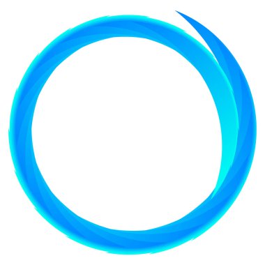 Parçalı spiral, kıvrımlı parlak ve parlak daire, dairesel şekil element vektör çizimi