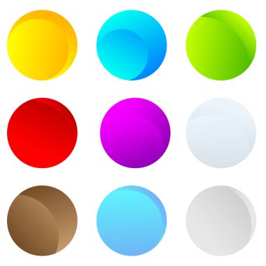 Parçalı spiral, kıvrımlı parlak ve parlak daire, dairesel şekil element vektör çizimi