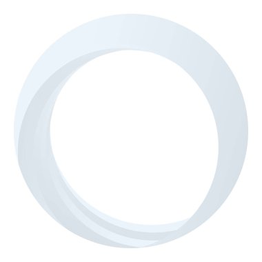 Parçalı spiral, kıvrımlı parlak ve parlak daire, dairesel şekil element vektör çizimi