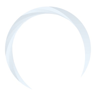 Parçalı spiral, kıvrımlı parlak ve parlak daire, dairesel şekil element vektör çizimi