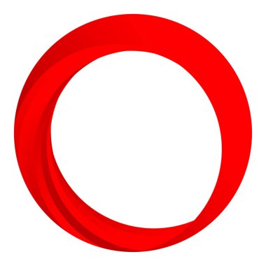 Parçalı spiral, kıvrımlı parlak ve parlak daire, dairesel şekil element vektör çizimi