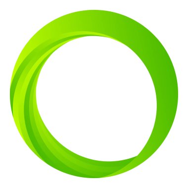 Parçalı spiral, kıvrımlı parlak ve parlak daire, dairesel şekil element vektör çizimi