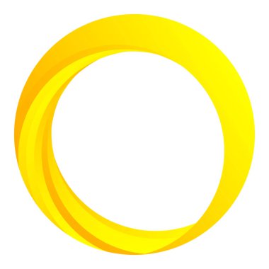 Parçalı spiral, kıvrımlı parlak ve parlak daire, dairesel şekil element vektör çizimi