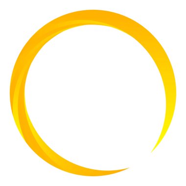 Parçalı spiral, kıvrımlı parlak ve parlak daire, dairesel şekil element vektör çizimi