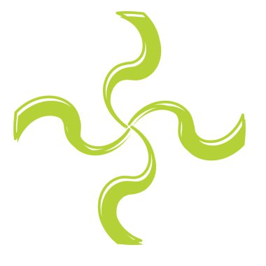 Radyal ışınlar, ışınlar sarmal, girdap, girdap ve girdap şeklinde element