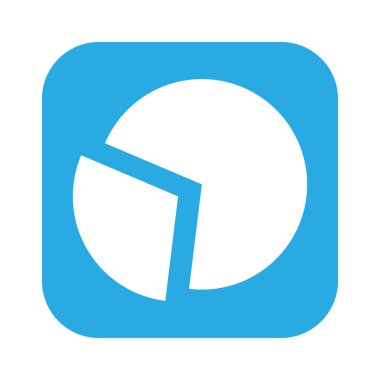 Üçte bir (1 / 3) pasta grafiği diyagramı, sembol