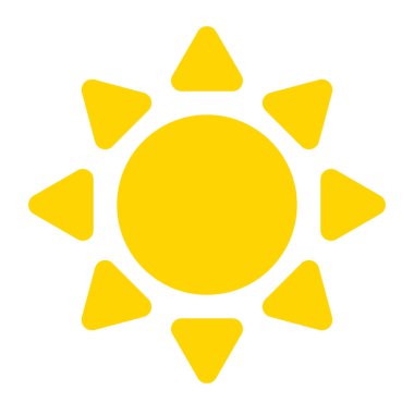 Güneş, yaz klipsli sanat simgesi, sembol