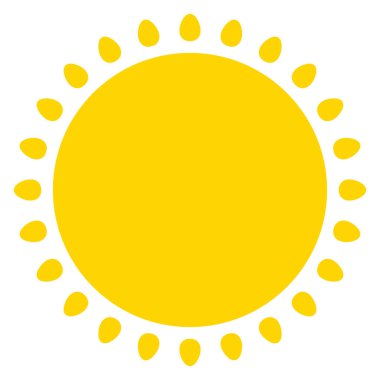 Güneş, yaz klipsli sanat simgesi, sembol