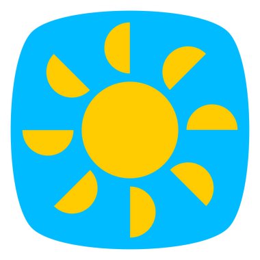 Güneş, yaz klipsli sanat simgesi, sembol