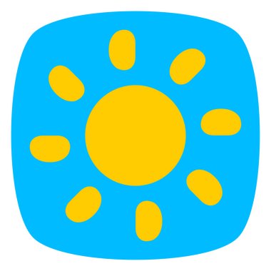 Güneş, yaz klipsli sanat simgesi, sembol