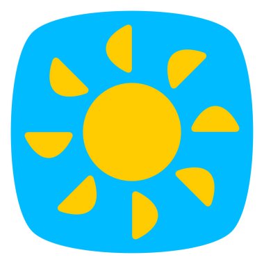 Güneş, yaz klipsli sanat simgesi, sembol