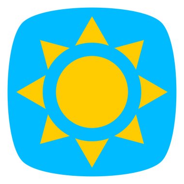 Güneş, yaz klipsli sanat simgesi, sembol