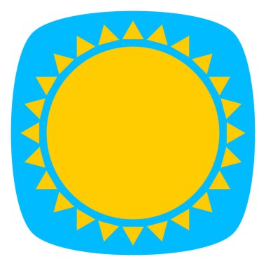 Güneş, yaz klipsli sanat simgesi, sembol