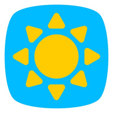 Güneş, yaz klipsli sanat simgesi, sembol