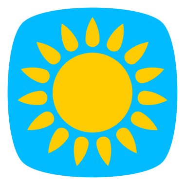 Güneş, yaz klipsli sanat simgesi, sembol