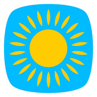 Güneş, yaz klipsli sanat simgesi, sembol