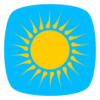 Güneş, yaz klipsli sanat simgesi, sembol