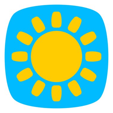 Güneş, yaz klipsli sanat simgesi, sembol