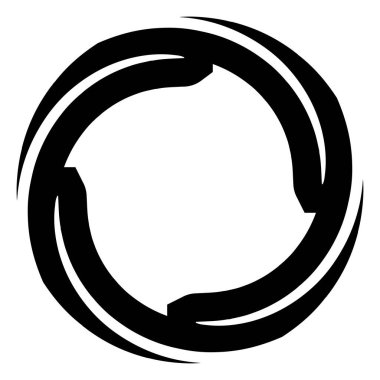 Sarmal, girdap, sarmal element. Kasırga şekil vektör çizimi