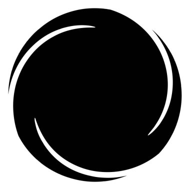 Sarmal, girdap, sarmal element. Kasırga şekil vektör çizimi