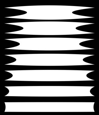 Basit soyut bozulma, deforme olmuş geometrik şekiller