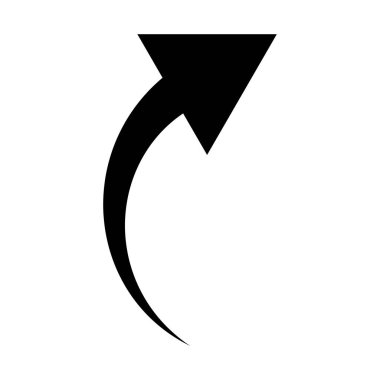 Eğri dairesel, yay ok, işaretçi şekilli element vektör illüstrasyonu